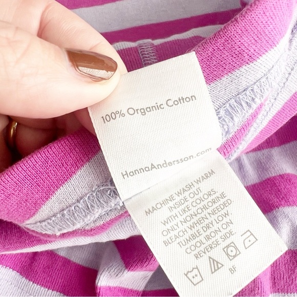 Hanna Andersson Pajama Set Stripe Shorts Organic Cotton size 8 130 sleep wear pj - Picture 3 of 3